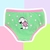 Calcinha snoopy rosa com viés verde