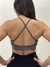 Top deportivo con espalda cruzada - Gris oscuro - comprar online