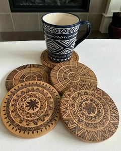 Coasters de Madera Paquete de 6 Piezas - LA MEVA