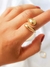 Anel Minimalista Gotas de Água Regulável - Dourado - Liso Alto Brilho