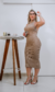 Vestido Midi Canelado