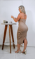 Vestido Midi Canelado - Clau Queen Modas