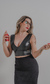 Cropped em couro eco - Preto - Clau Queen Modas