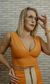 Cropped Regatinha em couro Laranja