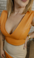 Cropped Regatinha em couro Laranja na internet