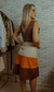 Cropped Regatinha em couro Marrom - comprar online
