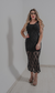 Vestido de crochê sem costura - Preto na internet