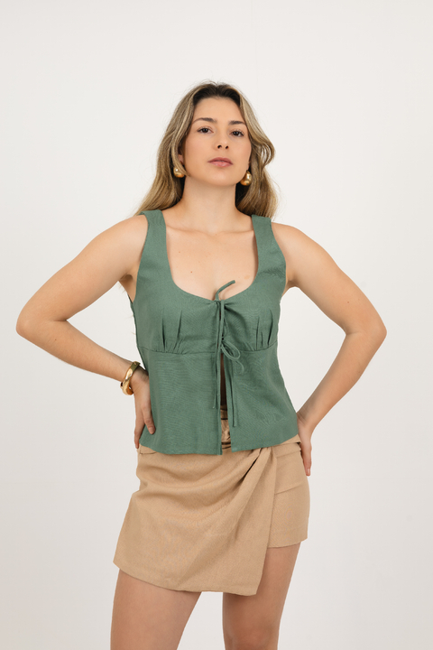 Blusa viscose verde