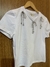 T-shirt babylook manga curta com laço cristais - comprar online