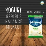 Yogurt Milkaut descremado bebible x 900g (Frutilla/Vainilla)