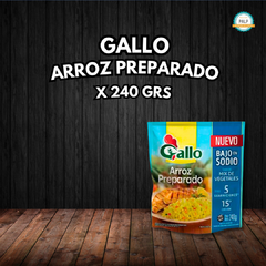 ARROZ GALLO PREPARADO BAJO EN SODIO VEGETALES 240GR