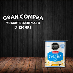 YOGURT BATIDO DESCREMADO DE VAINILLA GRAN COMPRA X 120 GRS