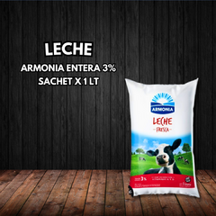 LECHE ARMONIA ENTERA 3% SACHET X 1 LT (ARMONIA)