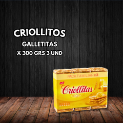 GALLETITAS CRIOLLITAS 3UND 300G