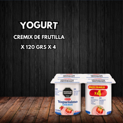 YOGURT CREMIX YOGURISIMO DE FRUTILLA X 120 GRS X 4 UND