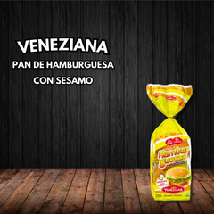 PAN DE HAMBURGUESA CON SESAMO VENEZIANA