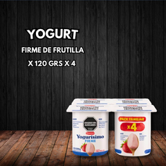 YOGURT FIRME YOGURISIMO DE FRUTILLA X 120 GRS X 4 UND