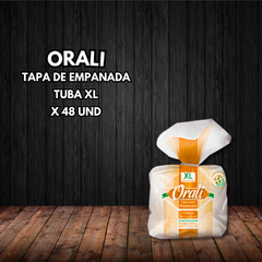 TAPA EMPANADA TUBO XL NARANJA X 48 U ORALI