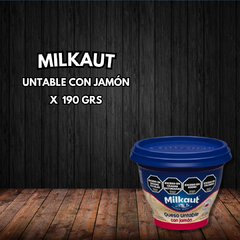 QUESO UNTABLE CON JAMÓN MILKAUT X 190 GRS
