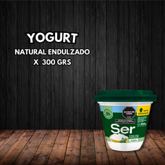 YOGURT NATURAL ENDULZADO SER X 300 GRS