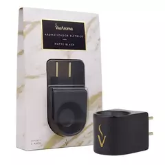 Difusor Aromatizador Elétrico Porcelana Matte Black Via Aroma - bivolt