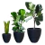 Set 3 Macetas Rusticas Redonda Plomo Liviana Resistente Uv
