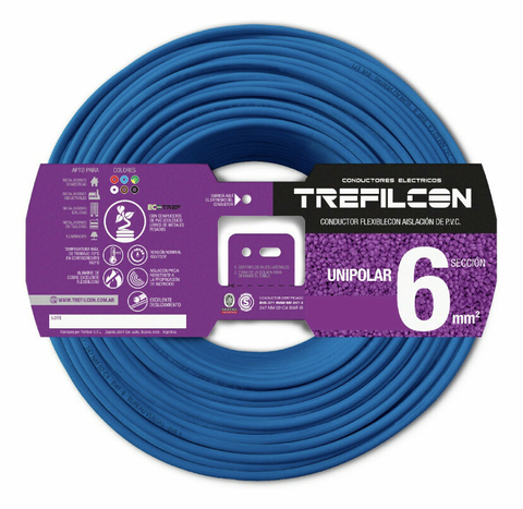 cable unipolar Trefilcon Normalizado 6 mm rollo 50 mts