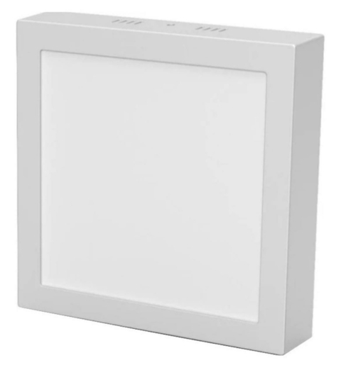 Plafon LED aluminio cuadrado de aplicar trefi 12W 16x16cm 960lm
