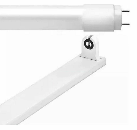 Tubo LED 120cm 18W Blanco Frío + Listón porta tubo extra chato. listo para instalar.