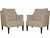 Kit 2 Poltronas Decorativa Stefanie Suede - Mazzero Decor