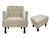 Kit Poltrona Julia + Puff Luis Xv Couro - comprar online