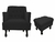 Kit Poltrona Julia + Puff Luis Xv Couro - comprar online