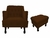 Imagem do Kit Poltrona Julia + Puff Luis Xv Suede