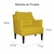 Poltrona Decorativa Stefanie Couro - loja online