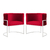 Kit 2 Poltronas Decorativa Luana Base Branca Linho - comprar online