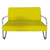 Namoradeira Decorativa Bela Suede Braço Cromado - Mazzero Decor