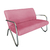 Namoradeira Decorativa Bela Suede Braço Cromado - Mazzero Decor