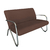 Namoradeira Decorativa Bela Suede Braço Cromado - comprar online