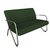 Namoradeira Decorativa Bela Suede Braço Cromado - comprar online