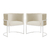 Kit 2 Poltronas Decorativa Luana Base Branca Linho - comprar online