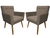 Kit 2 Poltronas Decorativa Onix Couro - Mazzero Decor