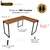 Mesa Em L Escrivaninha Industrial De Canto 100% Mdf Aço na internet