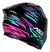 Capacete ASX City Arrow – Preto/Tiffany/Roxo - GALDINO MOTOS PEÇAS