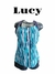 Blusa azul con diferentes colores