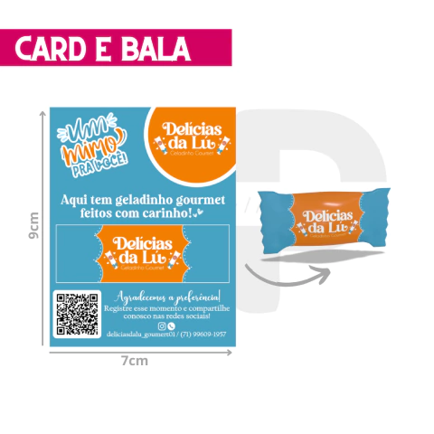 Bala com card