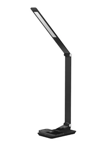 Lampara Velador Ceres Usb Led Negro 10w Dimerizable Calido Neutro Frio Macroled - comprar online