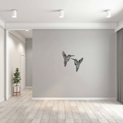 Cuadro Pareja de Colibríes Mdf Calado - comprar online