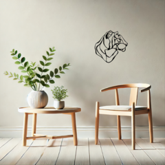 Cuadro Leona Geométrico Mdf Calado - comprar online