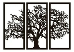 Cuadro Triptico Árbol de la vida Mdf Calado en internet