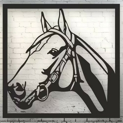 Cuadro Figura de Caballo Negro Mdf Calado 1 en internet